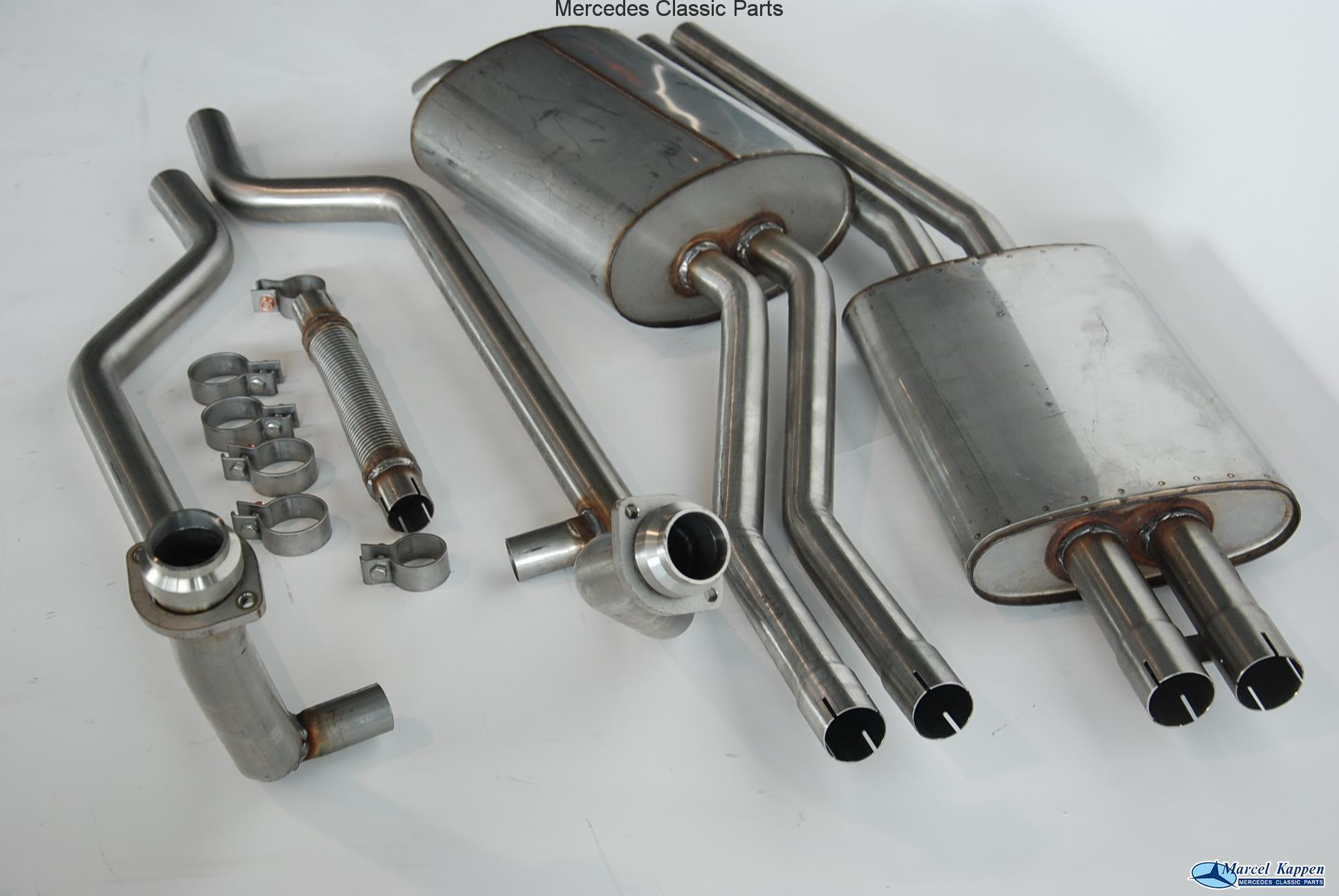 RVS uitlaatsysteem 350 SL + 450 SL vroeg v.nr. 1074903451 - Afbeelding 2